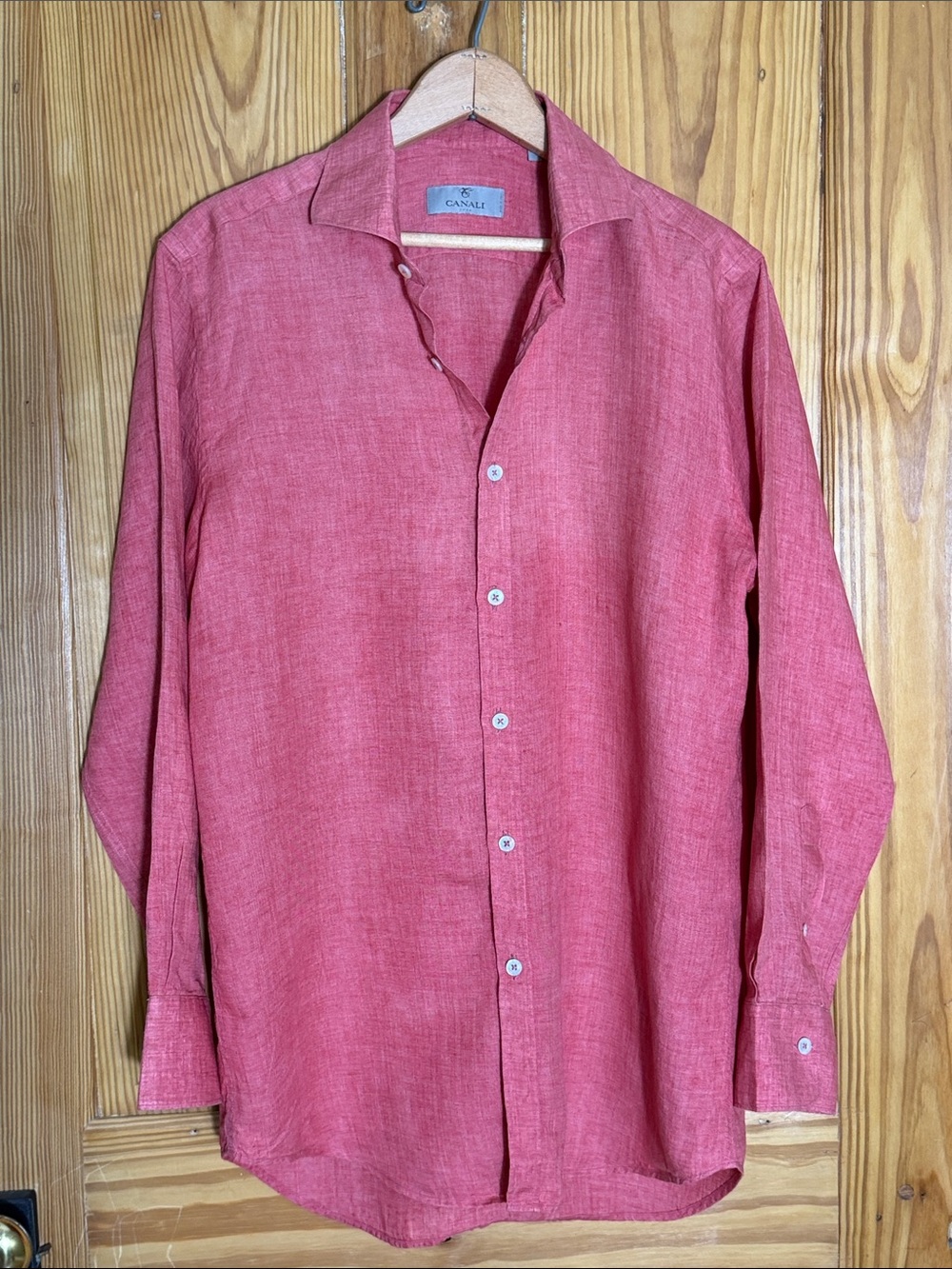 Canali Men's Linen Casual Button-Down Shirt ~ M